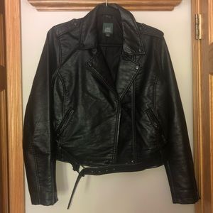 Black leather jacket